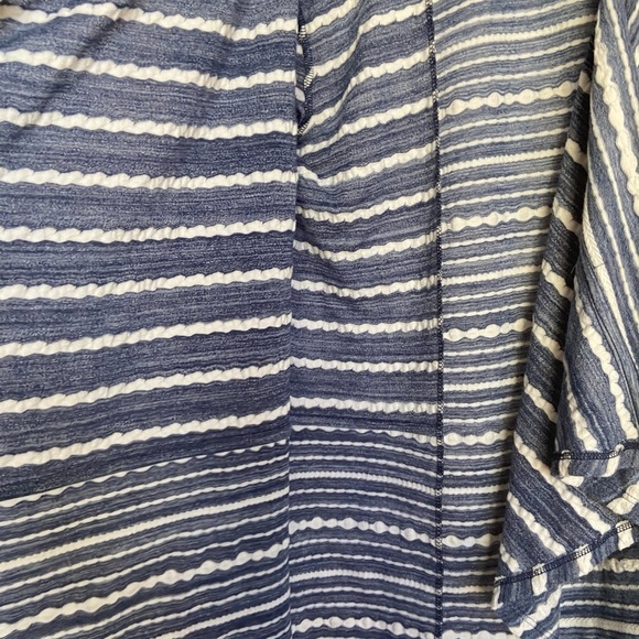 Chico's Women's Blue/White Open Front Cardigan Sweater, Size 1/Medium - Picture 7 of 10